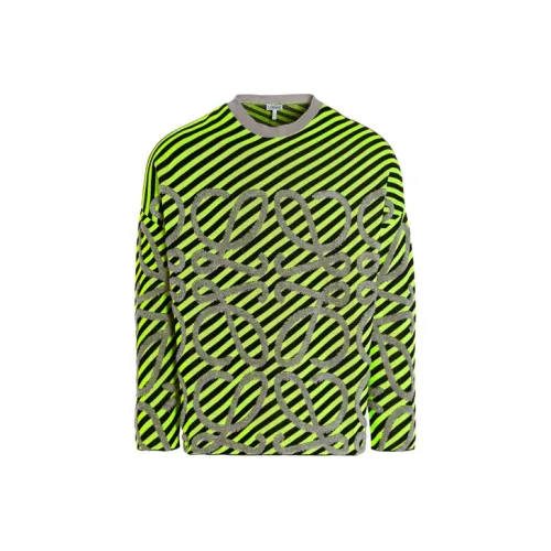 LOEWE Striped Anagram Jacquard Knit Sweater