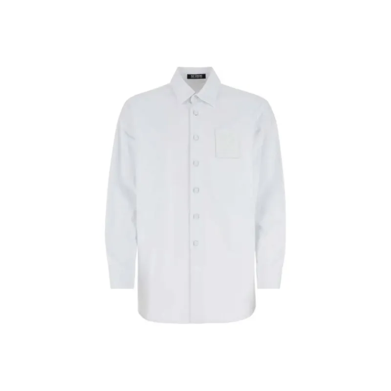 RAF SIMONS Logo Patch Buttoned Denim Shirt-0