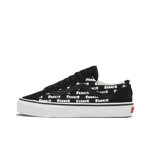 FUCT X Slam Jam x Vans Authentic Anti Slip Wear Resistant Low Top Skateboard Shoes Unisex Black