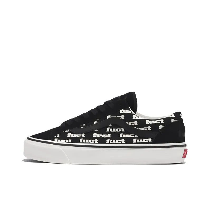FUCT X Slam Jam x Vans Authentic Anti Slip Wear Resistant Low Top Skateboard Shoes Unisex Black-0
