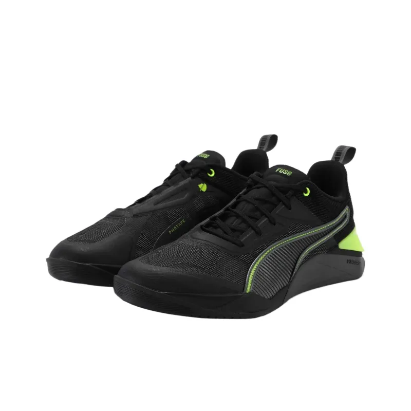 PUMA Fuse 3.0 Cushioning, Slip Resistant, And Abrasion Resistant Low Top Training Shoes Men's Black Yellow-2
