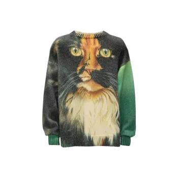 JW Anderson Cat Printed Knitted Jumper