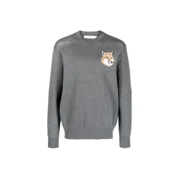 Maison Kitsune Fox motif Cotton Jumper