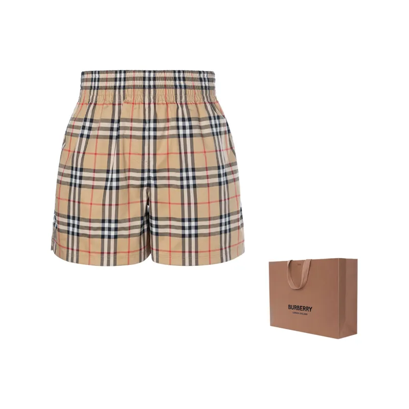 Burberry Vintage Check Side Stripe Shorts 'Archive Beige'-6