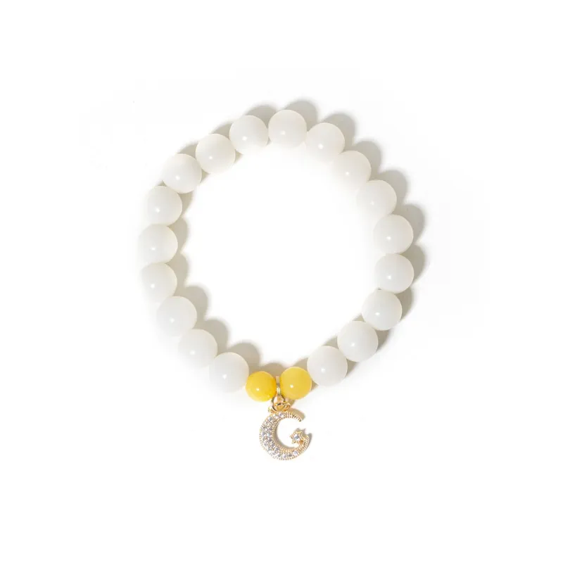 Three Treasures White Jade Bodhi Bracelets Unisex-8