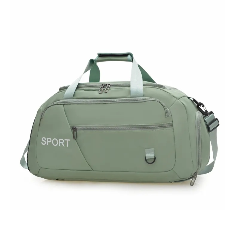 OUZIHUANG Nylon Travel Bag Unisex Black/Green/Pink/Blue/Gray-5