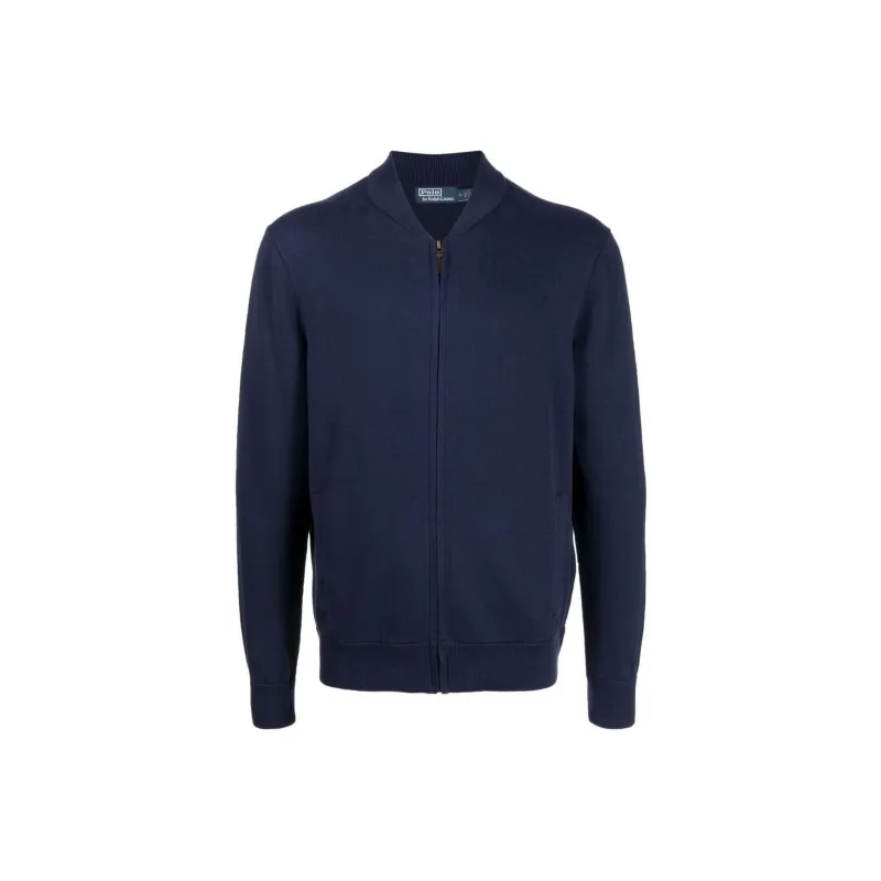 Polo Ralph Lauren Zip up Felted Wool Navy Jumper-0