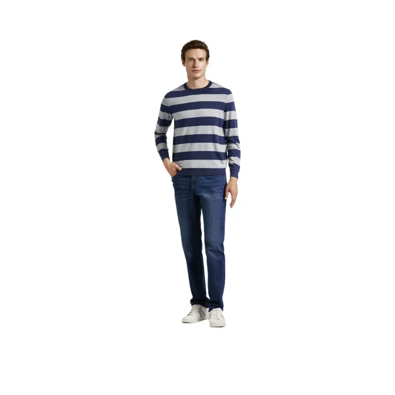GOLDLION Sweater Men's Gray Blue-0