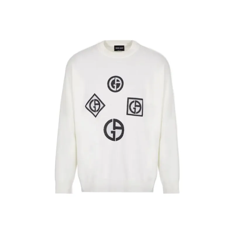 GIORGIO ARMANI Sweaters Men White-0