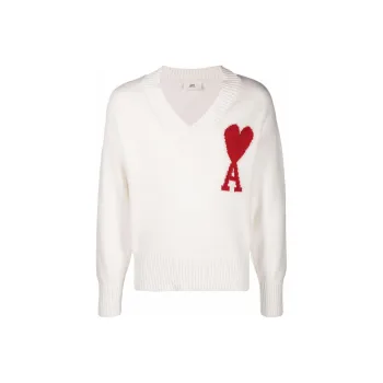AMIPARIS Ami De Coeur V Neck Sweater
