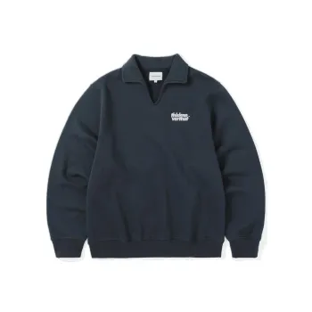 Thisisneverthat FW24 Open Collar Sweatshirt Unisex Marine Blue