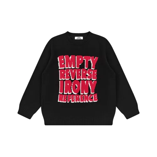 EMPTY REFERENCE Sweaters Unisex Black