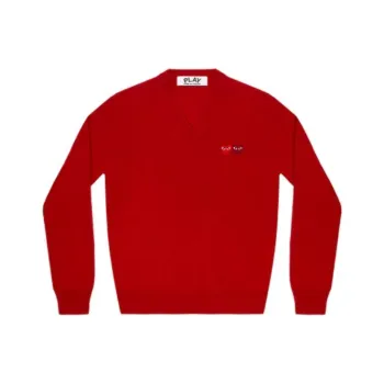 CDG Play Sweaters Men Red