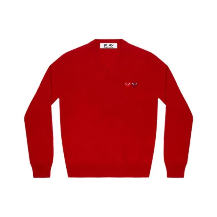 CDG Play Sweaters Men Red-0