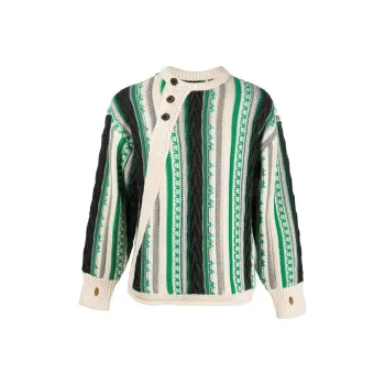 ADER ERROR Frema Striped knit Buttoned Jumper