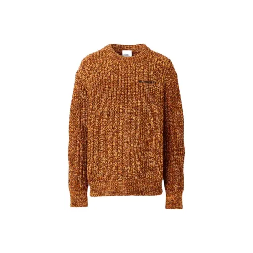 Burberry Cashmere Sweaters Men Orange Red