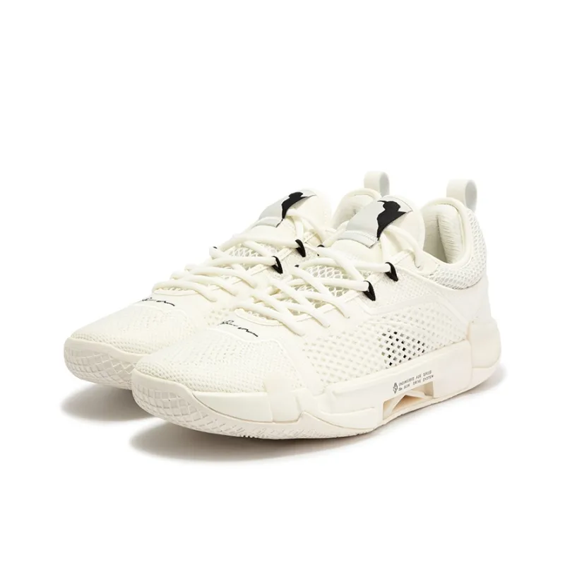 361° Slip Resistant, Abrasion Resistant, Breathable Low Top Basketball Shoes Men's White Gray-2