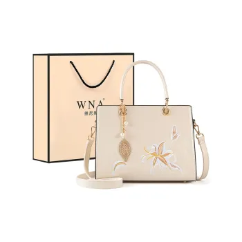 Vigno Synthetic Leather Handbag, One Shoulder, Crossbody Bag Regular Women's Ecru