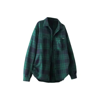 DANGERTIGER Shirt Coat Unisex Green Plaid
