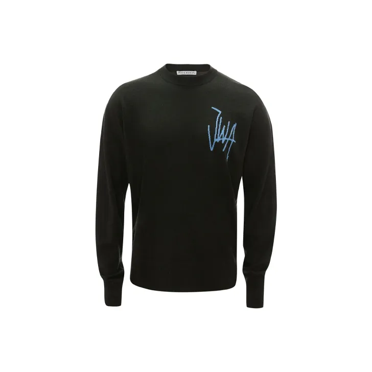 JW Anderson Intarsia-logo Crew-neck Jumper-0