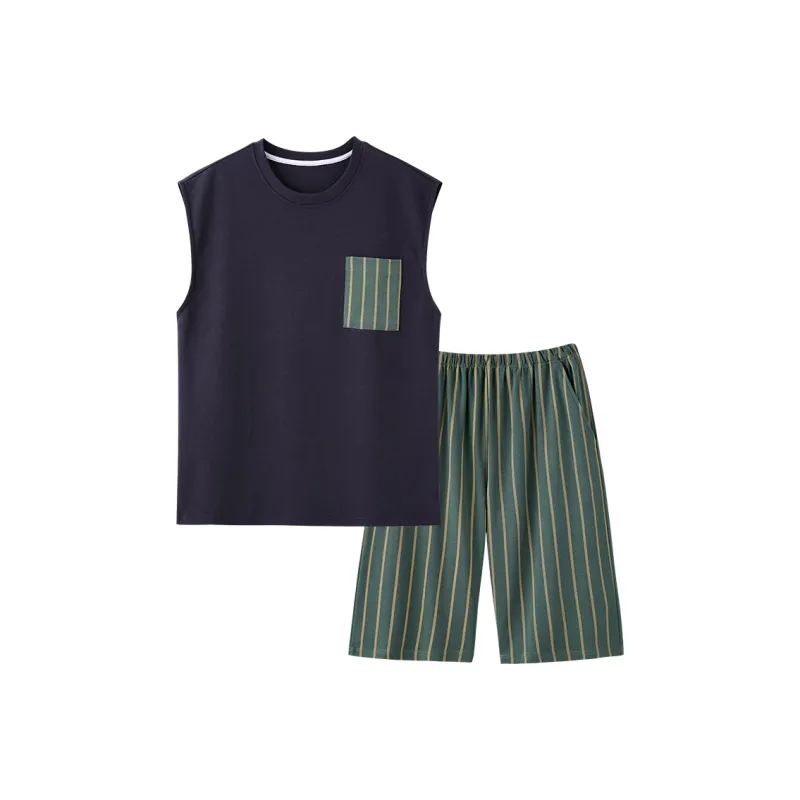 ROUKEER Men Pajama Sets-14