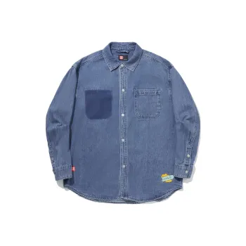 LiNing Shirt Men's Light Blue Denim