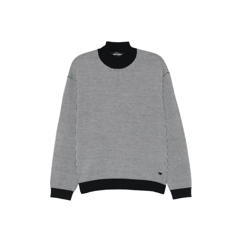 EMPORIO ARMANI Mock Neck Knitted Jumper-0