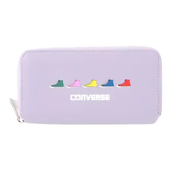 Converse Synthetic Leather Wallet Unisex Purple/Beige/Black