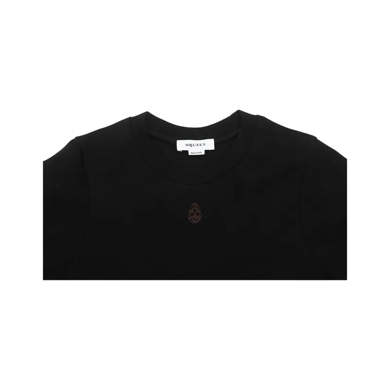 Alexander McQueen Skull Embroidered Crewneck T Shirt-3
