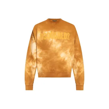 DSQUARED 2 Logo Printed Tie Dyed Crewneck Sweatshirt