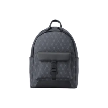 FION Artificial Leather Backpack Regular Men's Classic Black