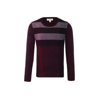 Burberry Cashmere Sweaters Men Burgundy