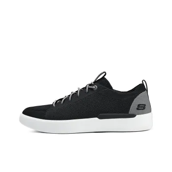 Skechers Cushioning Abrasion Resistant Breathable Slip Resistant Low Top Skateboard Shoes Men's Black