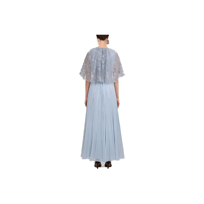 Self-portrait Floral Appliqué Crystal Gown-1
