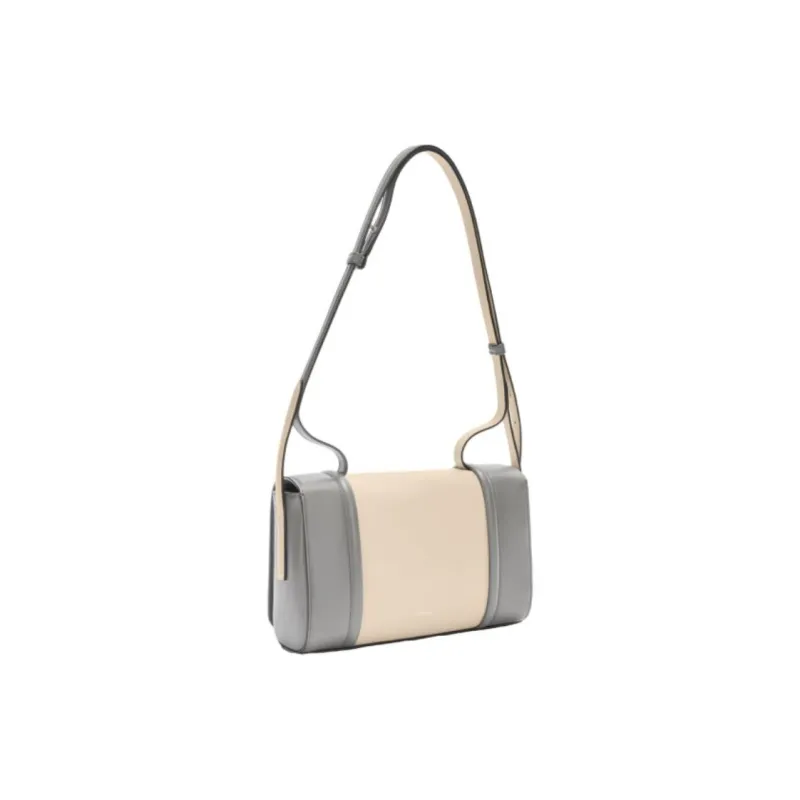 Furla Cow Leather Shoulder Bag Trumpets Women's Nude & Gray-1