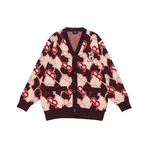 MLB Old Flower Sweaters Unisex Burgundy