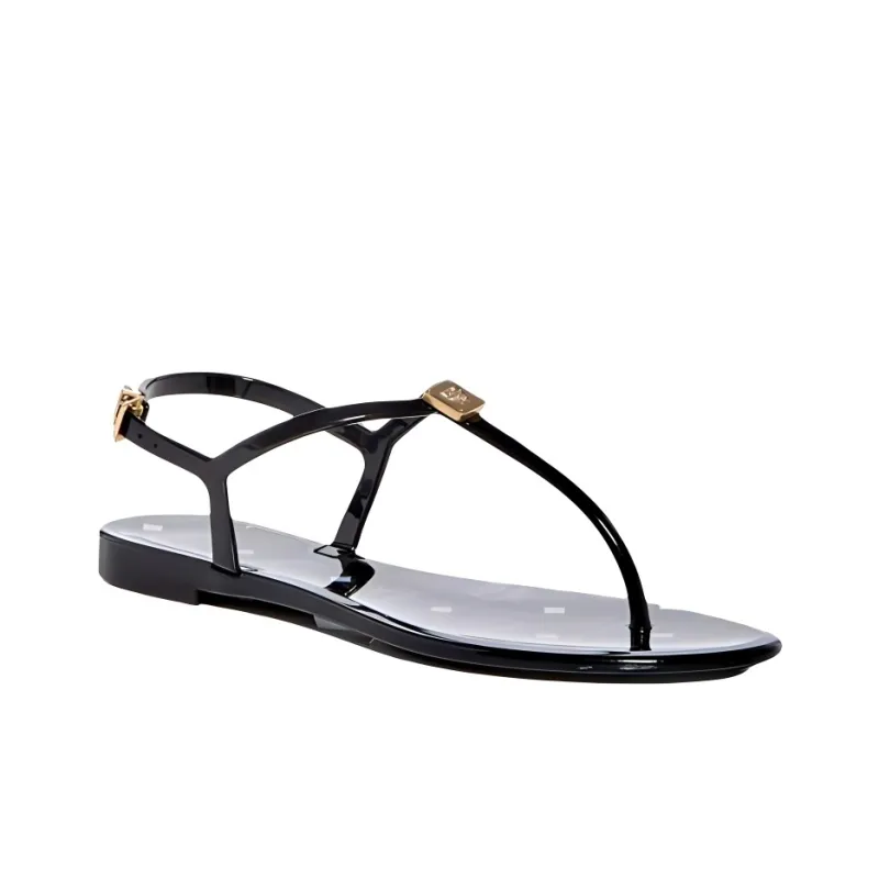 MCM One Strap Sandals Women's Black-1