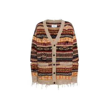 Doublet Fair Isle Intarsia Knit Cardigan