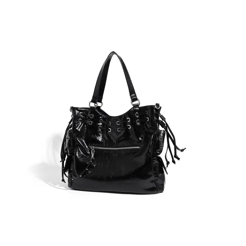 Vigno Synthetic Leather Shoulder Bag, Handbag Women's Black/Red/White-1