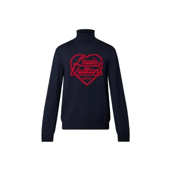 LOUIS VUITTON X Nigo Intarsia Heart Turtle Neck