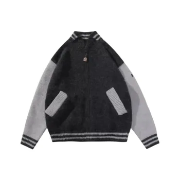 OCTOBEELAB Sweater Men's Patchwork Gray