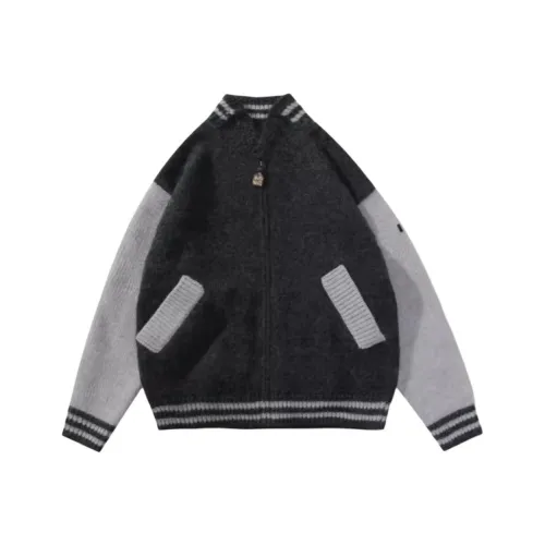 OCTOBEELAB Sweater Men's Patchwork Gray