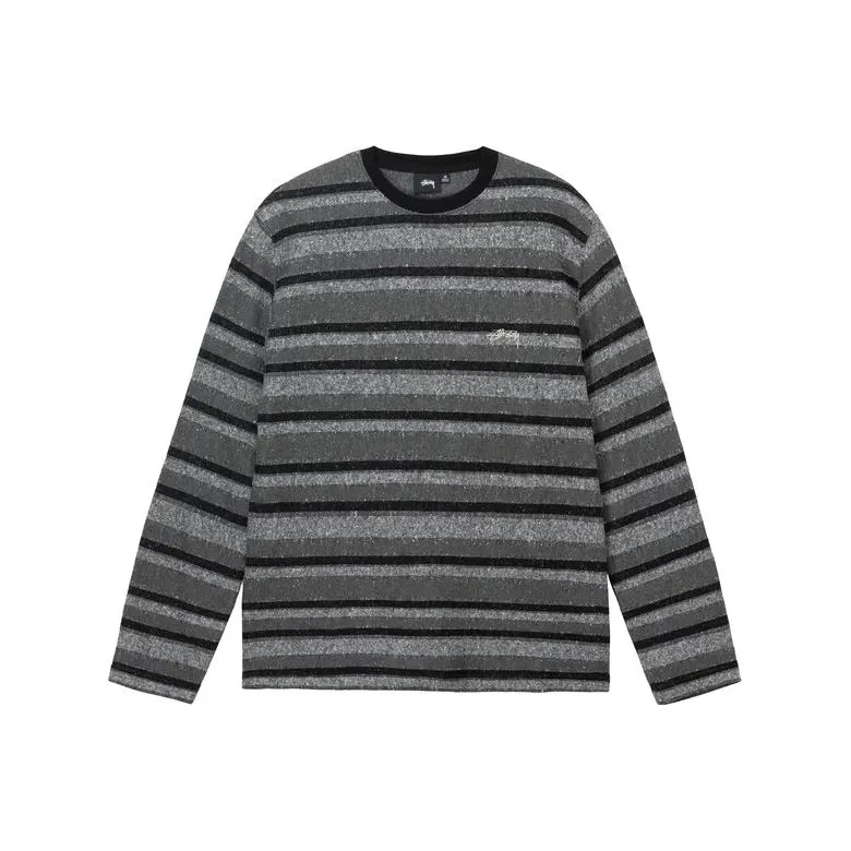 Stussy Baja Stripe Long Sleeve Crew Tee-0