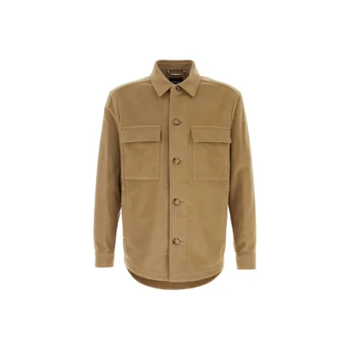 HUGO BOSS Buttoned Flannel Shirt Jacket