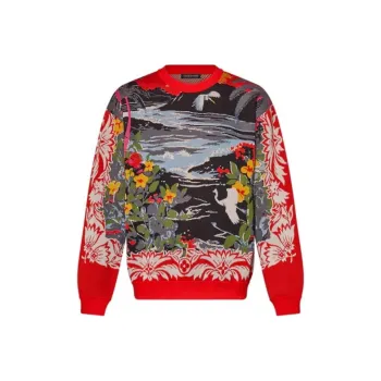 LOUIS VUITTON Jacquard Cotton Pullover