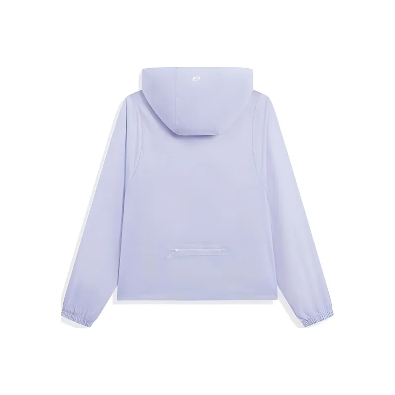 XTEP Trench Coat Women's Sheer Purple-1