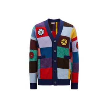Moncler Patchwork design Crochet Cardigan