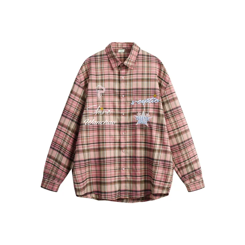 WANCHAO CP Shirt Unisex Pink Plaid-0