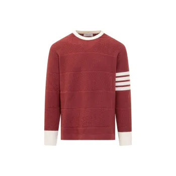 THOM BROWNE 4 Bar Striped Crewneck Jumper