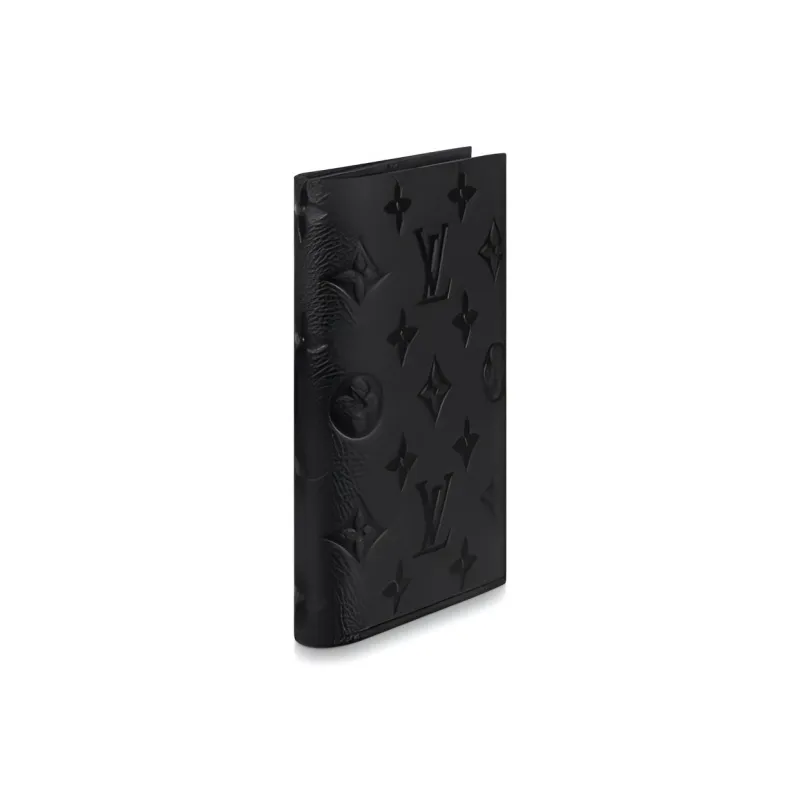 LOUIS VUITTON Monogram Empreinte Cow Leather Passport Clip Unisex Black-1